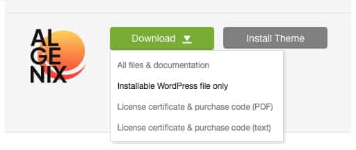 'Downloads' tab in your ThemeForest account