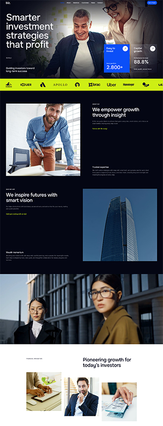 The front-end view of the 'Default' skin, the main homepage