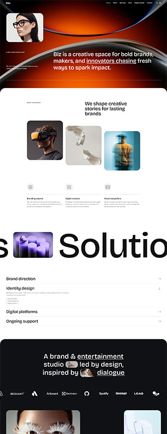 This is what the 'Digital Studio' skin looks like, its main homepage
