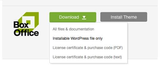 'Downloads' tab in your ThemeForest account