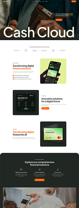 This is what the 'Finance' skin looks like, its main homepage