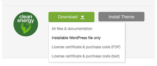 'Downloads' tab in your ThemeForest account