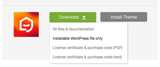 'Downloads' tab in your ThemeForest account