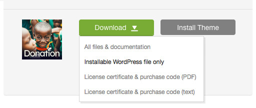 'Downloads' tab in your ThemeForest account