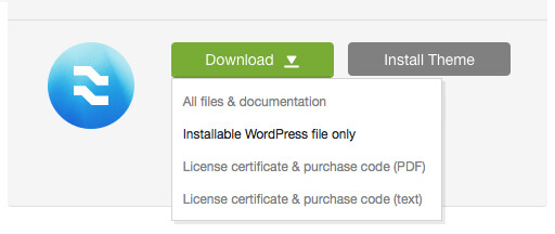 'Downloads' tab in your ThemeForest account