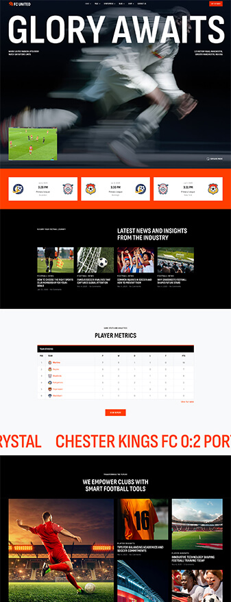 The front-end view of the 'Default' skin, the main homepage