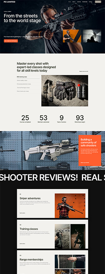 This is what the 'Shooting' skin looks like, its main homepage