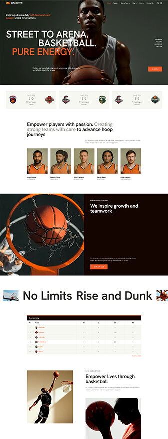 This is what the 'Basketball' skin looks like, its main homepage