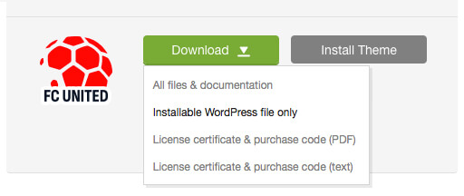 'Downloads' tab in your ThemeForest account