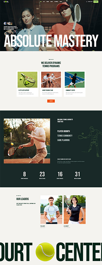 This is what the 'Tennis' skin looks like, its main homepage