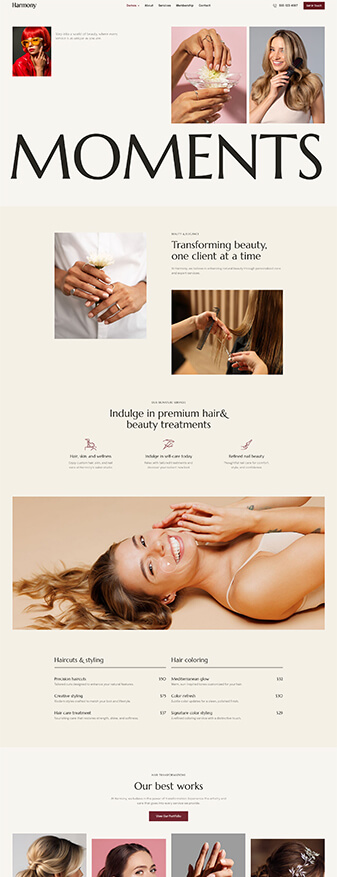 The front-end view of the 'Default' skin, the main homepage