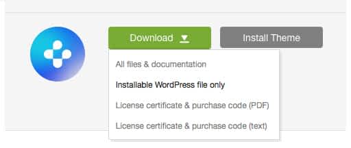 'Downloads' tab in your ThemeForest account