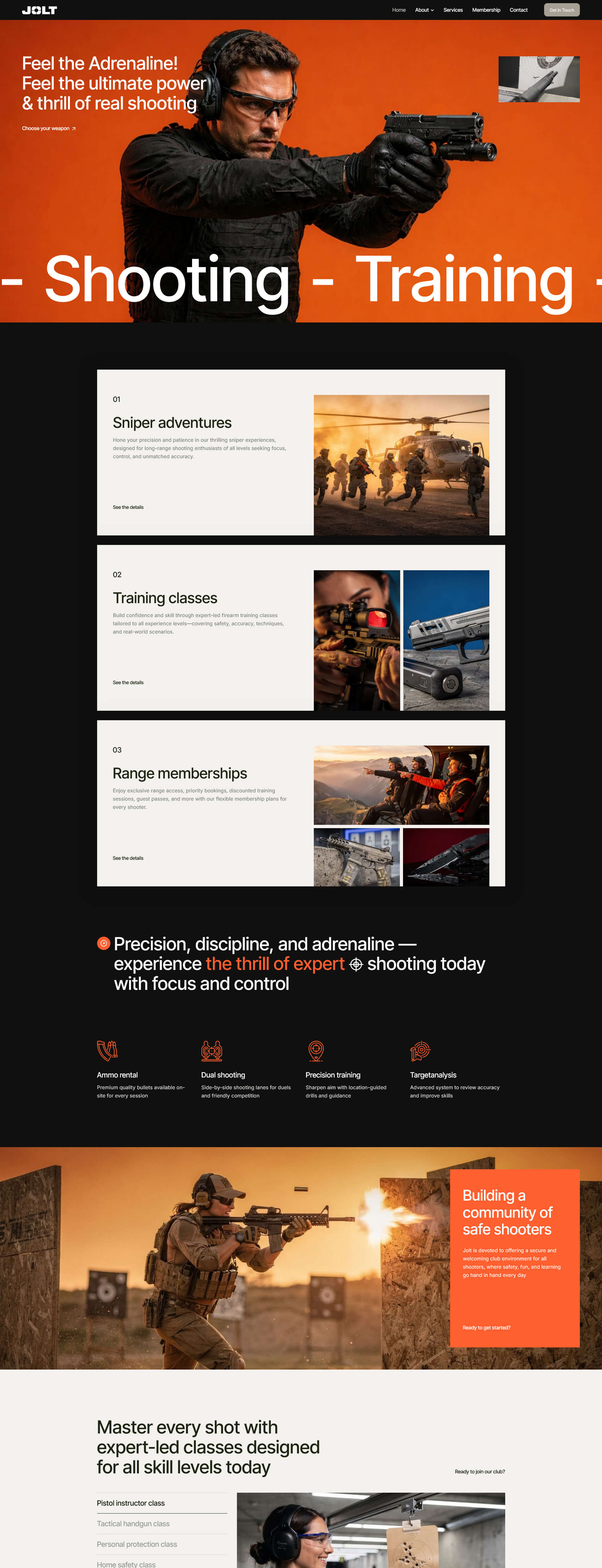 This is what the 'Shooting' skin looks like, its main homepage