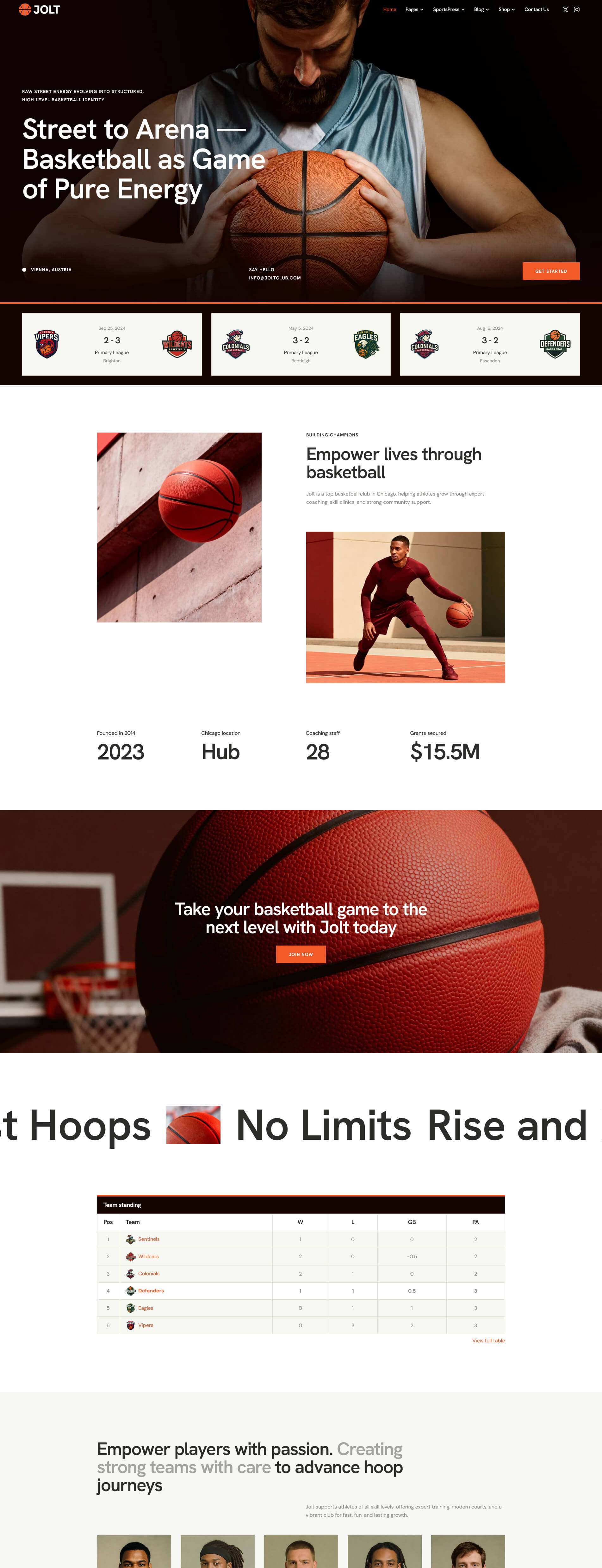 This is what the 'Basketball' skin looks like, its main homepage