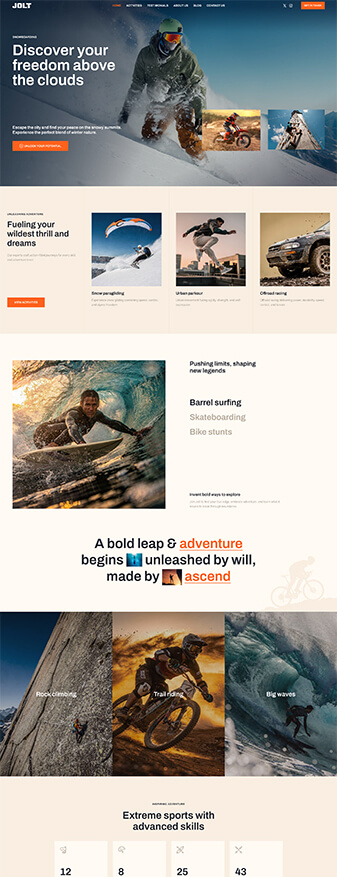 This is what the 'Extreme Sports' skin looks like, its main homepage