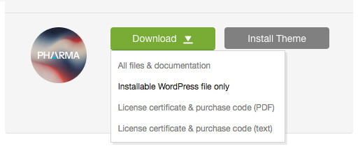 'Downloads' tab in your ThemeForest account