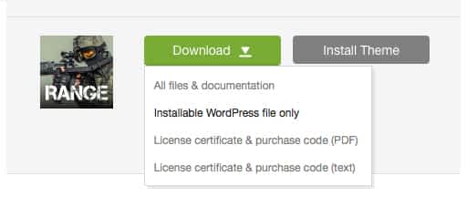'Downloads' tab in your ThemeForest account