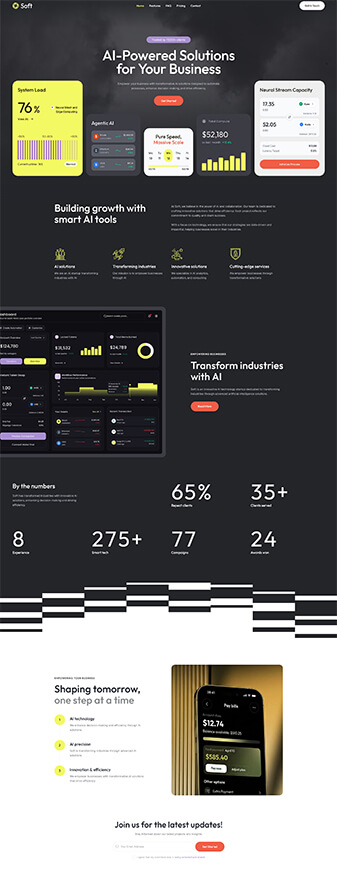This is what the 'AI Startup' skin looks like, its main homepage