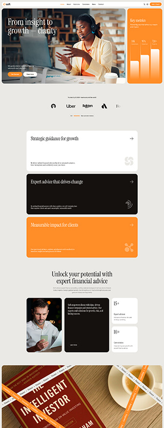 This is what the 'Financial Consulting' skin looks like, its main homepage
