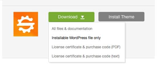 'Downloads' tab in your ThemeForest account