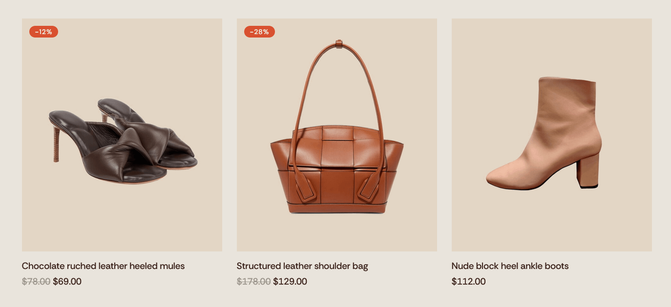 The front-end view of the Elementor 'Extended Products' widget